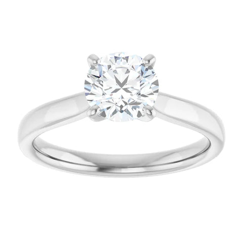 6.5 mm Solitaire Round Engagement Ring Mounting