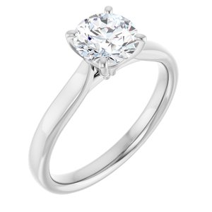 6.5 mm Round Engagement Ring Mounting