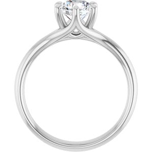 6.5 mm Branch-type 6-prong Round Engagement Ring Mounting