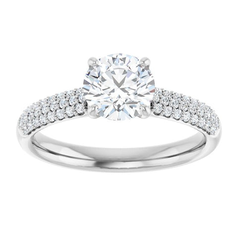 Airy Pave Engagement Ring Setting - Moijey Fine Jewelry and Diamonds