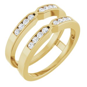 14K Yellow 1/4 CTW Natural Diamond Ring Guard