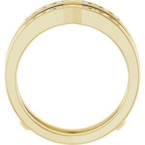 14K Yellow 1/4 CTW Natural Diamond Ring Guard