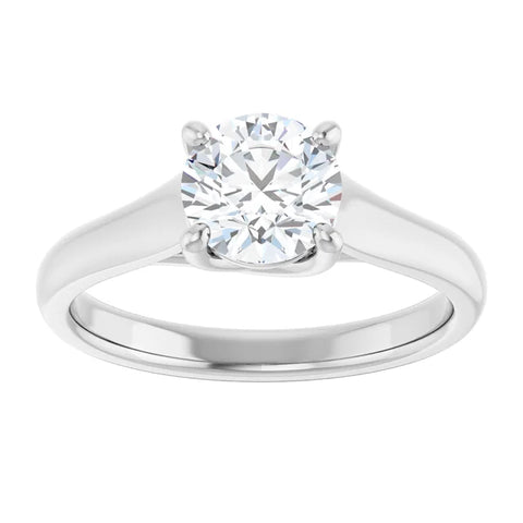 6.5 mm Branch-type Round Solitaire Engagement Ring Mounting