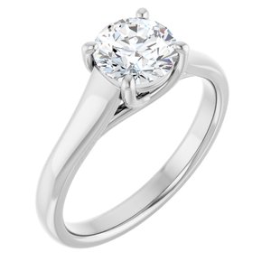 6.5 mm Branch-type Round Solitaire Engagement Ring Mounting