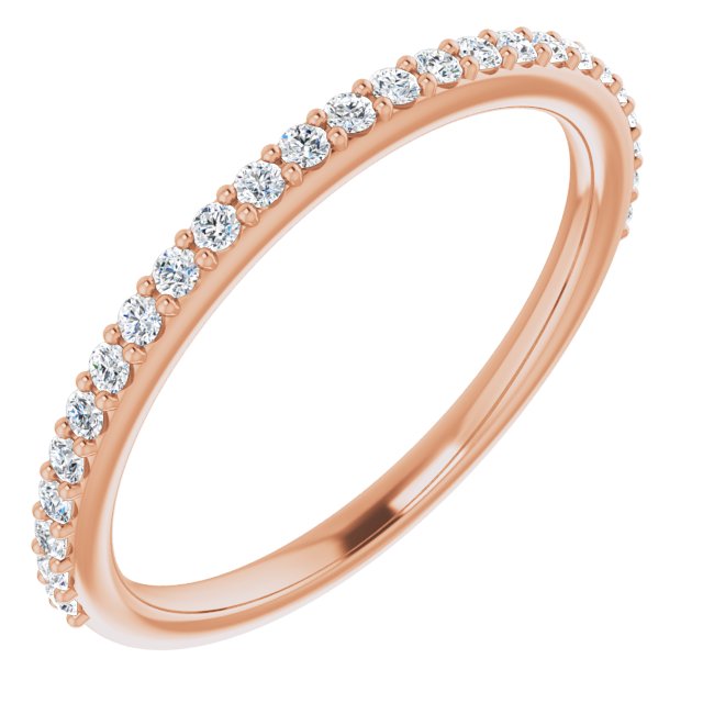 14K Rose 1/4 CTW Lab-Grown Diamond Band