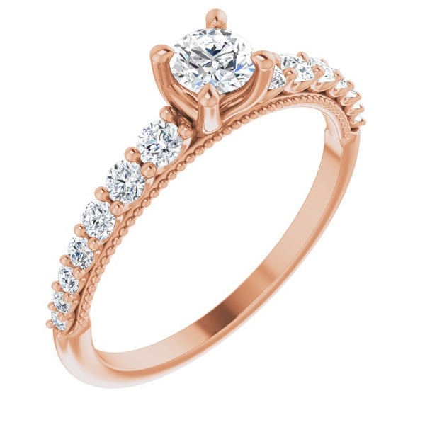 1/3 CTW Diamond Round Engagement Ring Setting