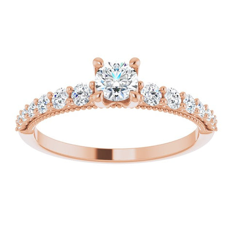 1/3 CTW Diamond Round Engagement Ring Setting - Moijey Fine Jewelry and Diamonds