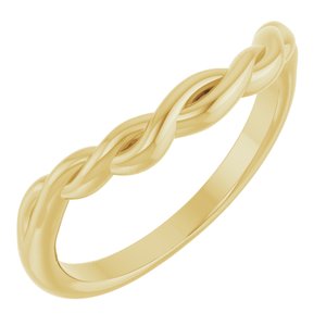 14K Yellow Twisted Contour Band