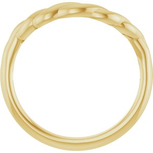 14K Yellow Twisted Contour Band