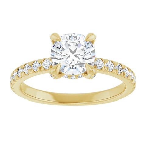 Accented Halo Engagement Ring