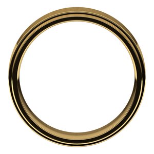 14K Yellow 6 mm Flat Comfort Fit Edge Band Size 10