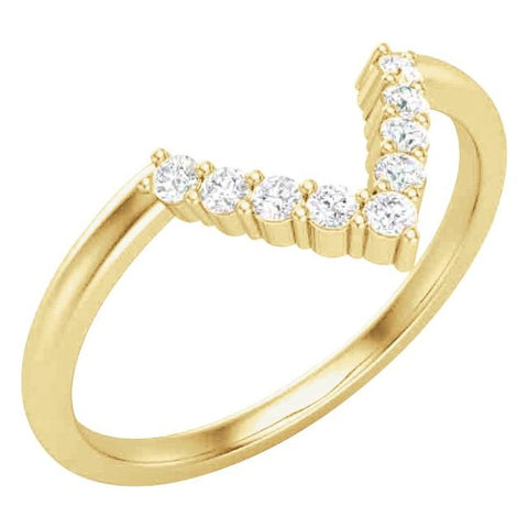 14K White 1/6 CTW Natural Diamond Matching Band