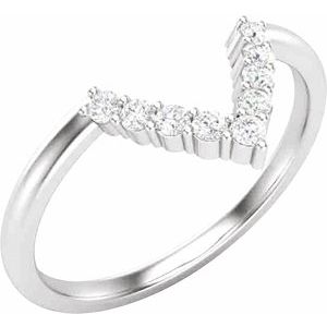 14K White 1/6 CTW Natural Diamond Matching Band