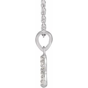 Sterling Silver .03 CTW Diamond Petite Infinity 16-18" Necklace