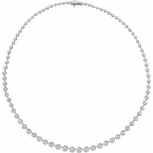 14K White 6 3/4 CTW Lab-Grown Diamond Line 16" Necklace