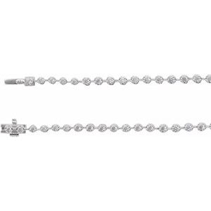 14K White 6 3/4 CTW Lab-Grown Diamond Line 16" Necklace