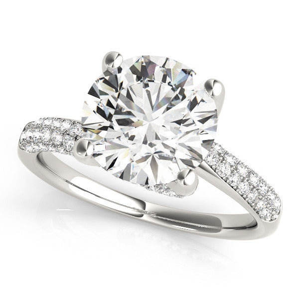 Dramatic Pave Twist Engagement Ring Setting - Moijey Fine Jewelry and Diamonds