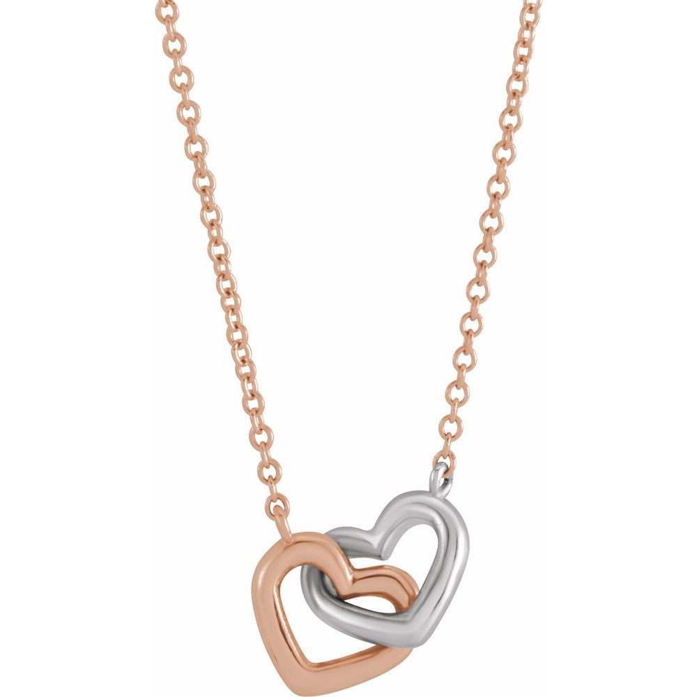 Valentines Interlocking Heart 16" Necklace