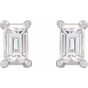 Sterling Silver 1/8 CTW Natural Diamond Stud Earrings