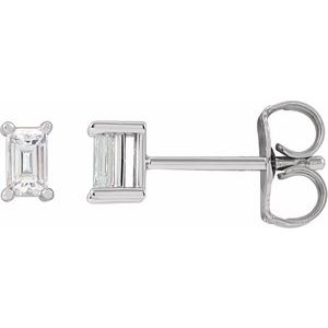 Sterling Silver 1/8 CTW Natural Diamond Stud Earrings