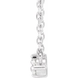 Sterling Silver 1/5 CTW Natural Diamond Three-Stone 18" Necklace