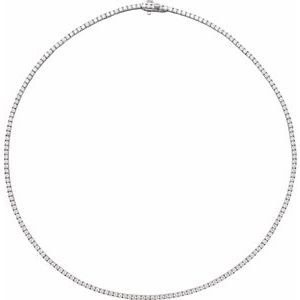 14K White 5 7/8 CTW Natural Diamond Line 16" Necklace