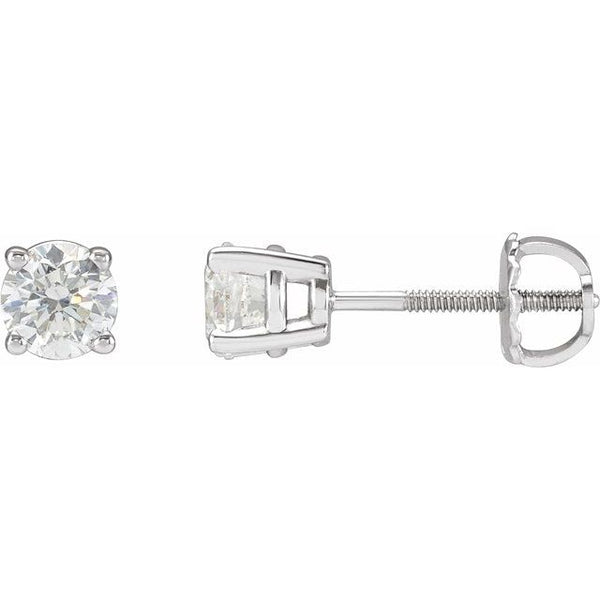 1 CTW Diamond Stud Earrings