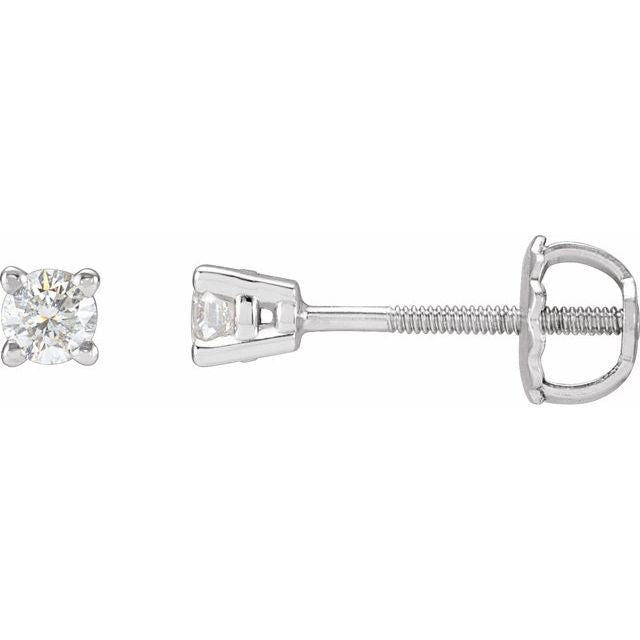 1/4 CTW Diamond Stud Earrings