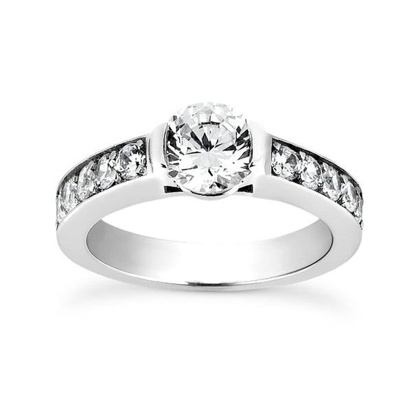 Sleek Channels Engagement Ring Setting