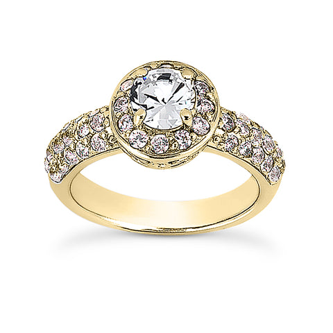 Sweet Pave Halo Engagement Ring - Moijey Fine Jewelry and Diamonds