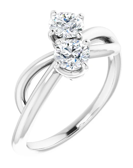 Twin-Stones Engagement Ring Mounting