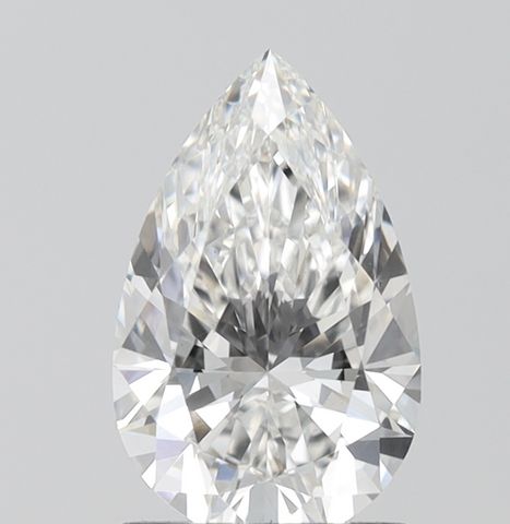 2CT lab-grown pear diamond, F, VS