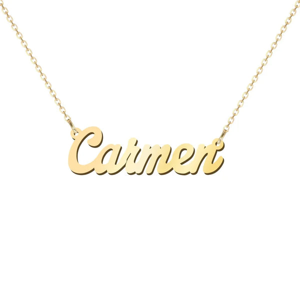 14K Yellow Script Single Name