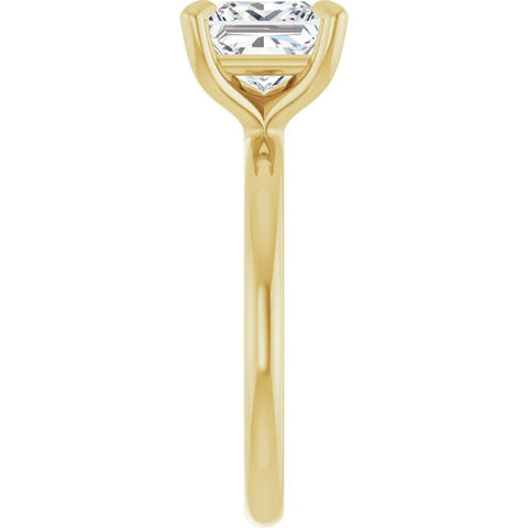 14K Yellow Gold Princess Solitaire Engagement Ring