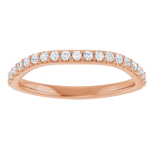14k Rose Gold Contour Wedding Band