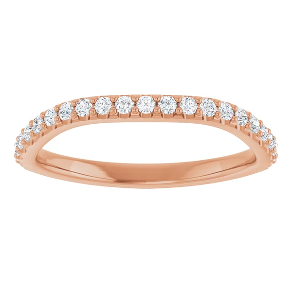 14k Rose Gold Contour Wedding Band