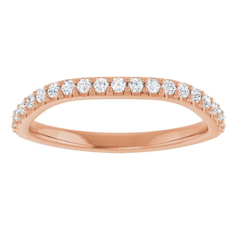 14k Rose Gold Contour Wedding Band
