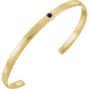 14K Yellow Sapphire 8" Cuff Bracelet - Moijey Fine Jewelry and Diamonds