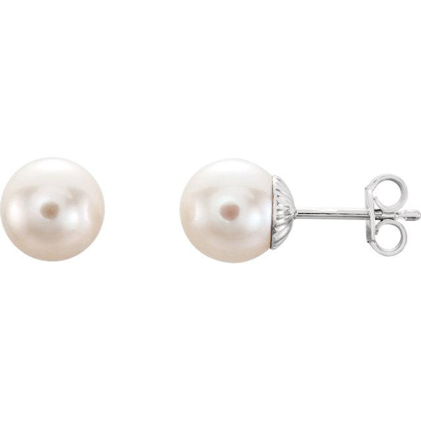 Sterling Silver Freshwater Cultured Pearl Earrings - Moijey Fine Jewelry and Diamonds
