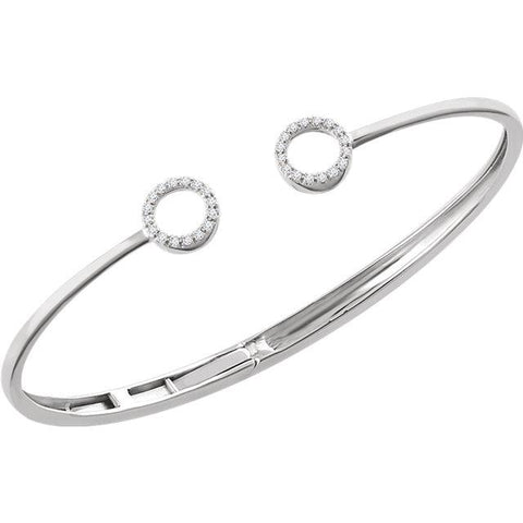 Hinged Diamond Circle Cuff Bracelet - Moijey Fine Jewelry and Diamonds