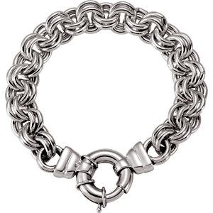 Sterling Silver Solid Double Cable 8" Bracelet - Moijey Fine Jewelry and Diamonds