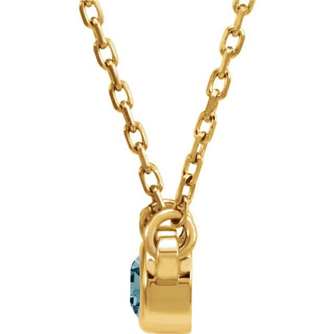 Aquamarine Bezel-Set Necklace - Moijey Fine Jewelry and Diamonds