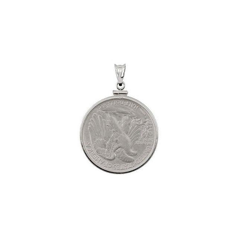Sterling Silver Walking Liberty 1/2 Dollar Coin Pendant