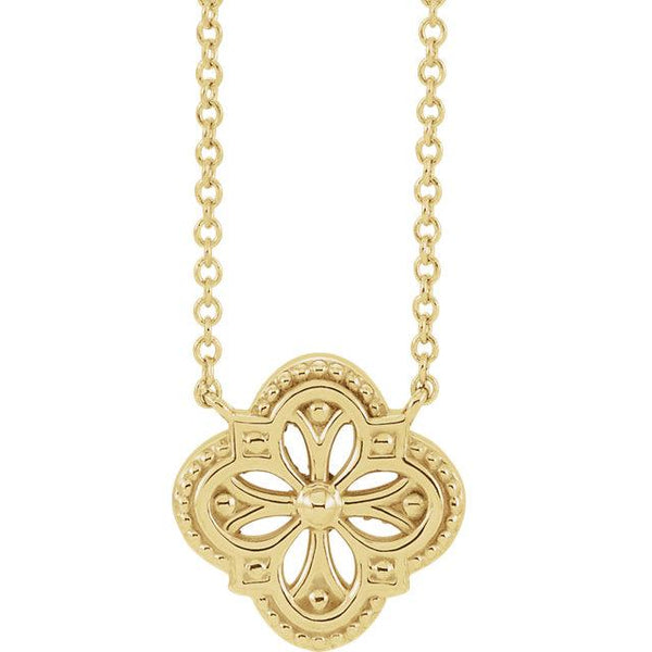 Vintage-Inspired Clover 16" Necklace