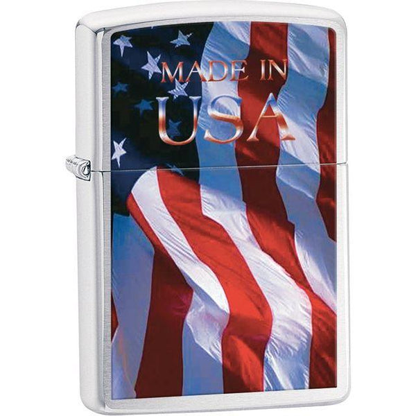 Zippo® Made in USA Brushed Chrome Lighter