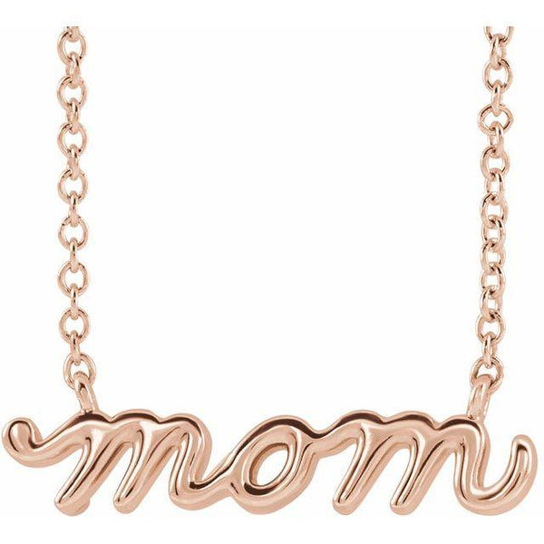 14k Rose Gold Mom Necklace - Moijey Fine Jewelry and Diamonds