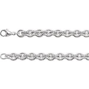Sterling Silver 9mm Solid Round Cable 8" Bracelet - Moijey Fine Jewelry and Diamonds