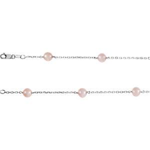 Sterling Silver Freshwater Cultured Pink Pearl 18" Necklace - Moijey Fine Jewelry and Diamonds