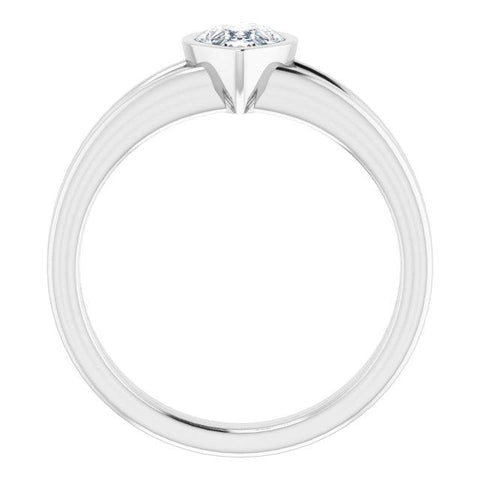 Platinum 7x5 mm Pear Ring Mounting - Moijey Fine Jewelry and Diamonds