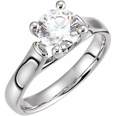 14K.White 1/4Ctw.Round Diamond Solitare ring - Moijey Fine Jewelry and Diamonds